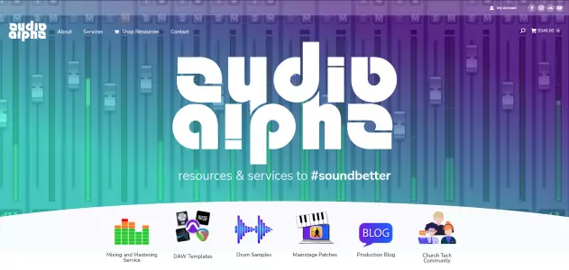 Audio Alpha website screenshot